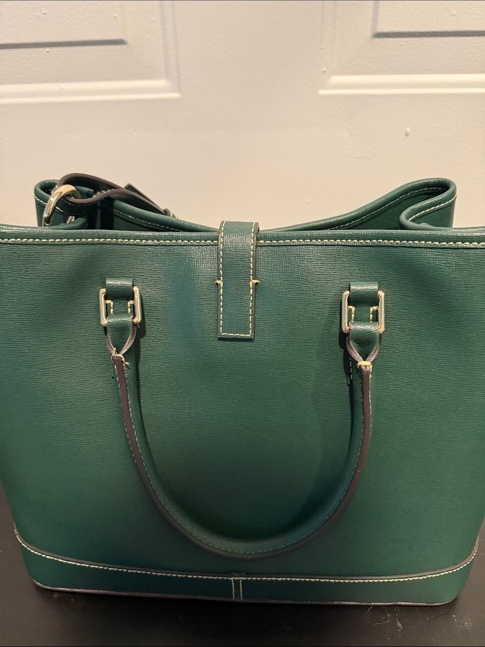 NWT Dooney & Bourke Saffiano Perry Satchel - IVY - Picture 9 of 15